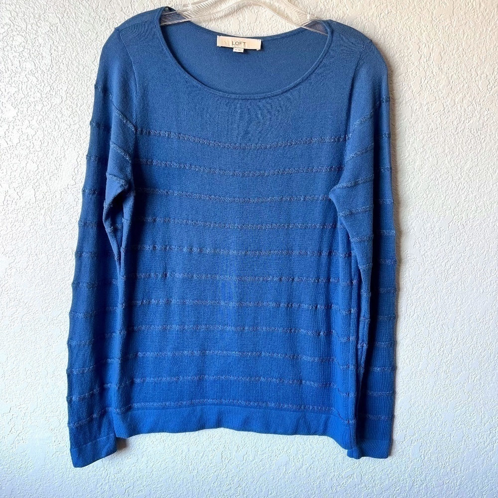 *FIRM PRICE* Ann Taylor LOFT size M striped knit long sleeve sweater